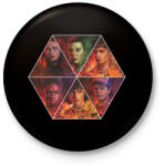 printfashion Stranger Things - Characters - Kitűző, hűtőmágnes - Fekete (7245936)