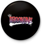 printfashion Brooklyn graffiti - Kitűző, hűtőmágnes - Fekete (7516388)