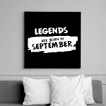 printfashion A legendák szeptemberben születnek - Vászonkép - Fekete (6643454)