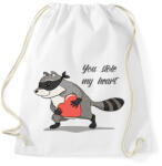 printfashion Szerelmes mosómedve - Sportzsák, Tornazsák - Fehér (1512831)