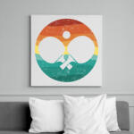 printfashion Retro pingpong - Vászonkép - Fehér (14509573)