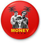 printfashion Money Team - Kitűző, hűtőmágnes - Piros (3630808)