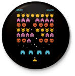 printfashion Retro space video game - Kitűző, hűtőmágnes - Fekete (11554764)