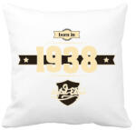 printfashion born-in-1938-cream-choco - Párnahuzat, Díszpárnahuzat - Fehér (618733)