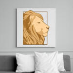 printfashion Oroszlán - Vászonkép - Fehér (12759694)