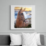 printfashion ló - Vászonkép - Fehér (6633360)