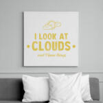 printfashion I look at clouds - Vászonkép - Fehér (7442033)