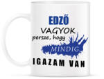 printfashion Edző vagyok - Bögre - Fehér (16285572)