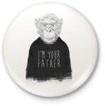 printfashion I'm your father - Kitűző, hűtőmágnes - Fehér (3074875)