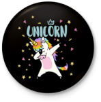 printfashion unikornis - Kitűző, hűtőmágnes - Fekete (6029999)