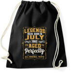 printfashion A tökéletes legendák júliusban születtek - Sportzsák, Tornazsák - Fekete (6087896)