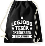 printfashion Legjobb tesó - Hónappal - Sportzsák, Tornazsák - Fekete (14063907)