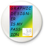 printfashion My passion - Kitűző, hűtőmágnes - Fehér (12693530)