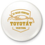 printfashion Toyotás sofőr - Kitűző, hűtőmágnes - Fehér (5176881)