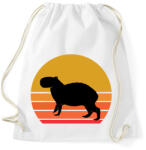 printfashion Retro Capybara - Sportzsák, Tornazsák - Fehér (13594643)