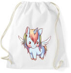 printfashion Unikornis szárnyakkal - Sportzsák, Tornazsák - Fehér (4654892)