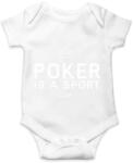 printfashion A póker egy sport - Baba Body - Fehér (1332981)