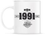 printfashion born-in-1991-(dark&lightgrey) - Bögre - Fehér (790290)