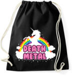 printfashion Death Metal unikornis - Sportzsák, Tornazsák - Fekete (836633)