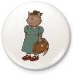 printfashion Vintage macska - Kitűző, hűtőmágnes - Fehér (16144156)