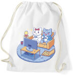 printfashion Gamer cica pár - Sportzsák, Tornazsák - Fehér (13876174)