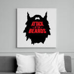 printfashion szakáll-attack. . . - Vászonkép - Fehér (6634437)