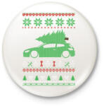 printfashion Golf Xmas - Kitűző, hűtőmágnes - Fehér (3083018)