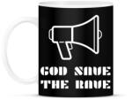 printfashion GOD SAVE THE RAVE - Bögre - Fekete (10455043)