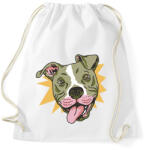 printfashion Pitbull - Sportzsák, Tornazsák - Fehér (10137653)