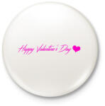 printfashion Happy Valentine's Day 02 - Kitűző, hűtőmágnes - Fehér (11666286)