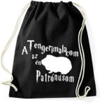 printfashion A Tengerimalacom az én Patrónusom - Sportzsák, Tornazsák - Fekete (16500312)