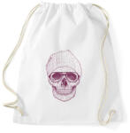 printfashion Cool skull - Sportzsák, Tornazsák - Fehér (244656)