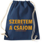 printfashion Szeretem, amikor a csajom csendben marad - Sportzsák, Tornazsák - Sötétkék (11492638)