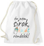 printfashion Nem sírok - Sportzsák, Tornazsák - Fehér (2769246)