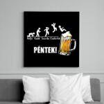printfashion Vicces sörös hét - Vászonkép - Fekete (7539680)