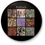 printfashion Pollock - részletek - Kitűző, hűtőmágnes - Fekete (11902111)