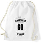 printfashion kamasz-60-black-white - Sportzsák, Tornazsák - Fehér (614466)