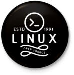 printfashion Linux 1991 - Kitűző, hűtőmágnes - Fekete (3531689)