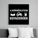 printfashion Traktoros szükségletek - Vászonkép - Fekete (16698508)