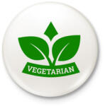 printfashion Vegetarian - Kitűző, hűtőmágnes - Fehér (3087905)