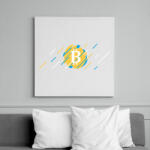 printfashion BITCOIN 4 EVER 64 - Vászonkép - Fehér (6640378)