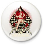 printfashion Gyors élet vagy halál - Kitűző, hűtőmágnes - Fehér (3074462)