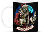 printfashion Karácsonyi mikulás zombi - Bögre - Fekete (5545401)