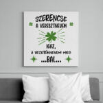 printfashion Szerencse a keresztnevem - Vászonkép - Fehér (7898790)