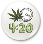 printfashion 4: 20 Cannabis for men - Kitűző, hűtőmágnes - Fehér (3087747)