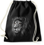 printfashion Oroszlan portré - Sportzsák, Tornazsák - Fekete (4846143)