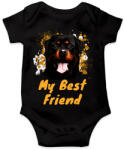 printfashion my best friend thish a rottweiller - Baba Body - Fekete (15716826)