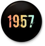 printfashion 1957 - Kitűző, hűtőmágnes - Fekete (11816521)