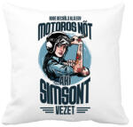 printfashion Sose becsülj alá egy motors nőt - Simson - Párnahuzat, Díszpárnahuzat - Fehér (4344665)
