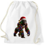 printfashion Morcos karácsonyi party gorilla - Sportzsák, Tornazsák - Fehér (15251594)
